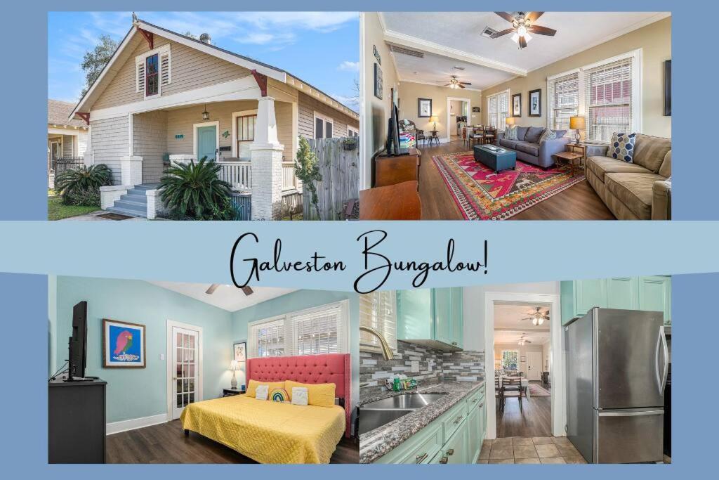 Beachy Bungalow! 2Bd, King Bed Galveston Exterior foto